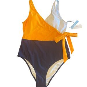 Cupshe Orange and Blue One Piece Swimsuit